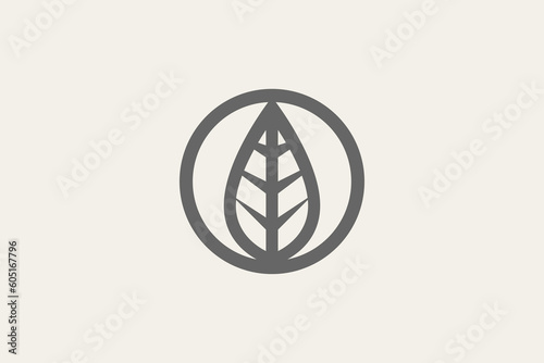 Illustration vector graphic of modern minimalist leaf. Good for logo