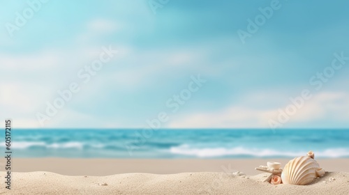 Beach Themed Background with Empty Copy Space for Your Message © Tom