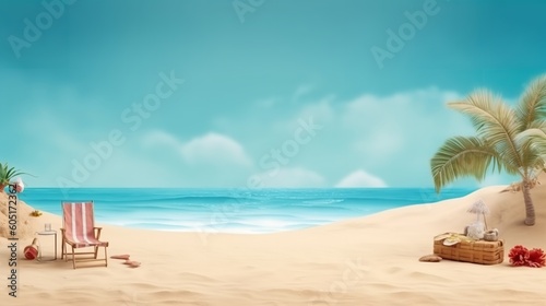 Beach Themed Background with Empty Copy Space for Your Message © Tom