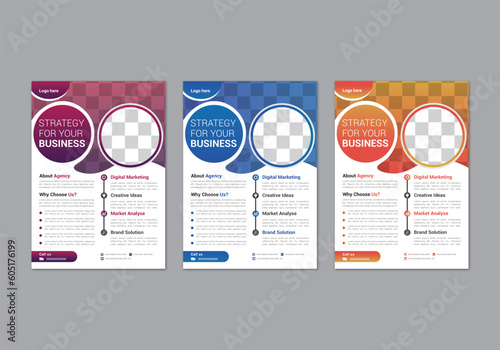 professional business flyer design corporate vector file print layout editable