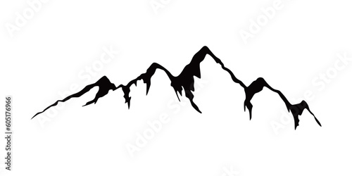 mountains silhouette design. adventure logo  sign and symbol.