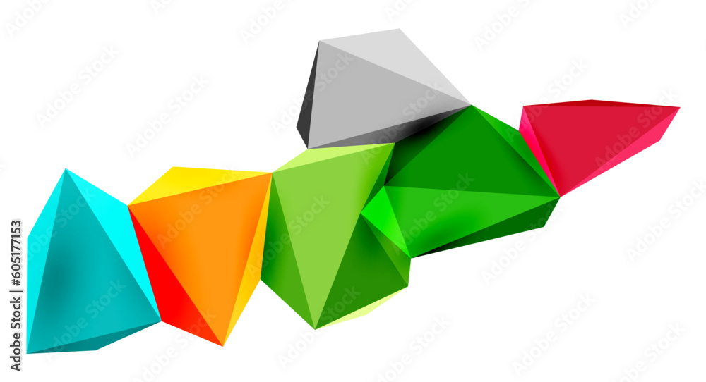3d low poly triangle design elements 3d low poly triangle design elements