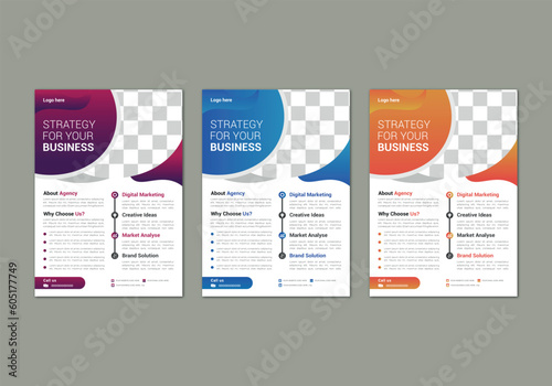 professional business flyer design corporate vector file print layout editable 