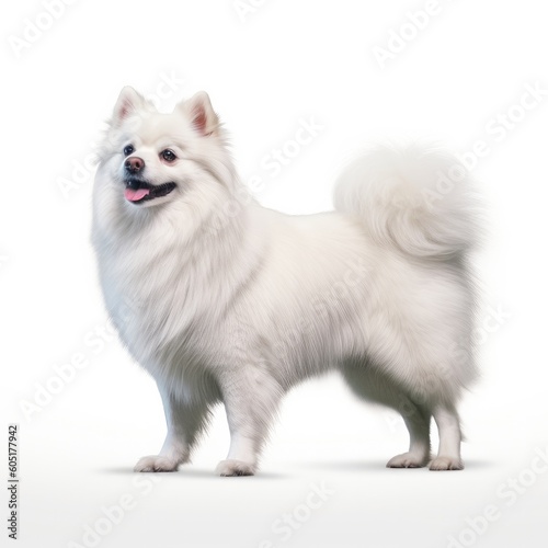 Wallpaper Mural dog, spitz, puppy, pet, white, spitz, isolated, cute, animal, portrait, brown, breed, small, canine, studio, fluffy, purebred, pom, pedigreed, mammal, sitting, adorable, domestic, young, animals Torontodigital.ca