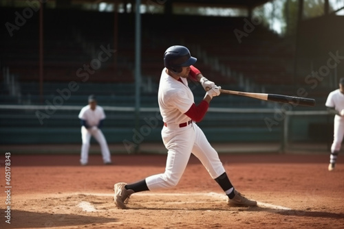 baseball player swinging his bat at thrown pitch