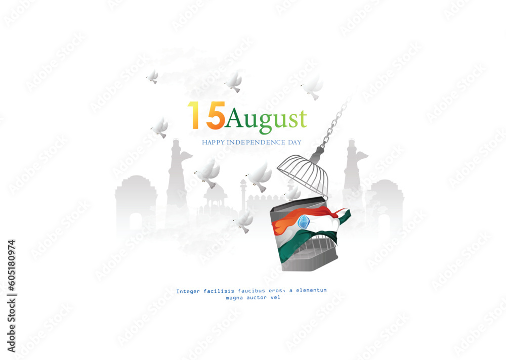 Naklejka premium background for 15 August India vector illustration of happy independence day