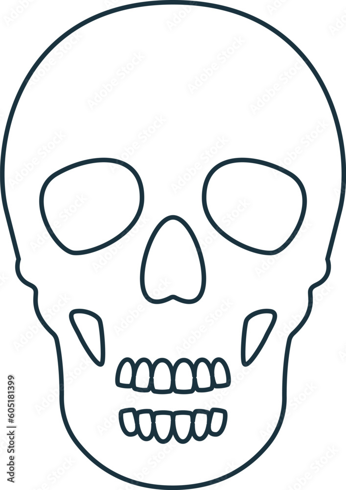 Fototapeta premium Skull icon. Monochrome simple sign from anatomy collection. Skull icon for logo, templates, web design and infographics.