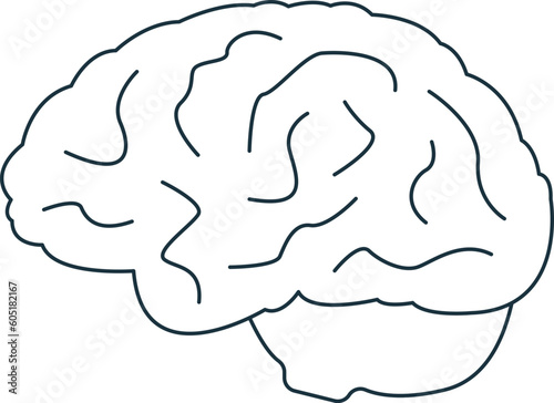 Brain icon. Monochrome simple sign from anatomy collection. Brain icon for logo, templates, web design and infographics.