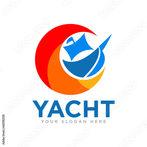 Yacht and Sailing Logo Design Illustration Free Download Yacht and Sailing Logo Design Illustration - GFXLoad