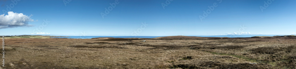 Bettyhill, Scotland, hills,  Scottish highlands, heather and peat fields, panorama, coastal, north scotland, 