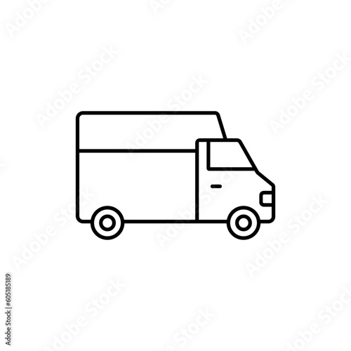 Truck vector icon. Lorry illustration sign. Autotruck symbol or logo.