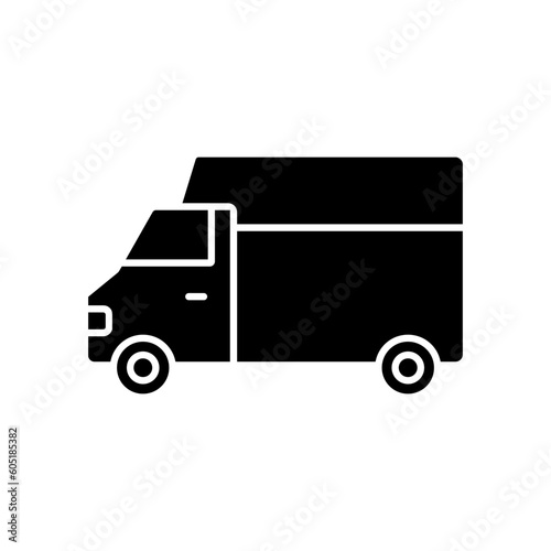 Truck vector icon. Lorry illustration sign. Autotruck symbol or logo.