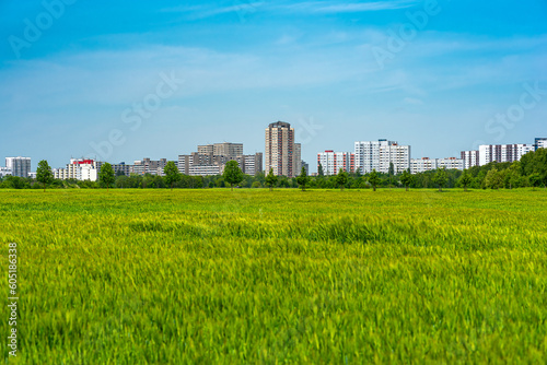 View of the Berlin district Gropiusstadt in the borough of Neukölln. The satellite city with many social housing, was built between 1962 and 1975 in the south of Berlin