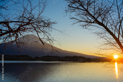 田貫湖からの初日の出と富士山 photo