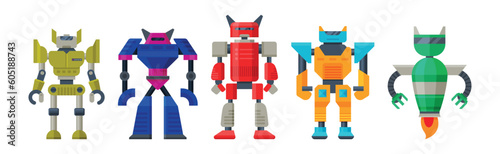 Robot Transformer as Automated Action Figure Toy with Shifting Parts Vector Set