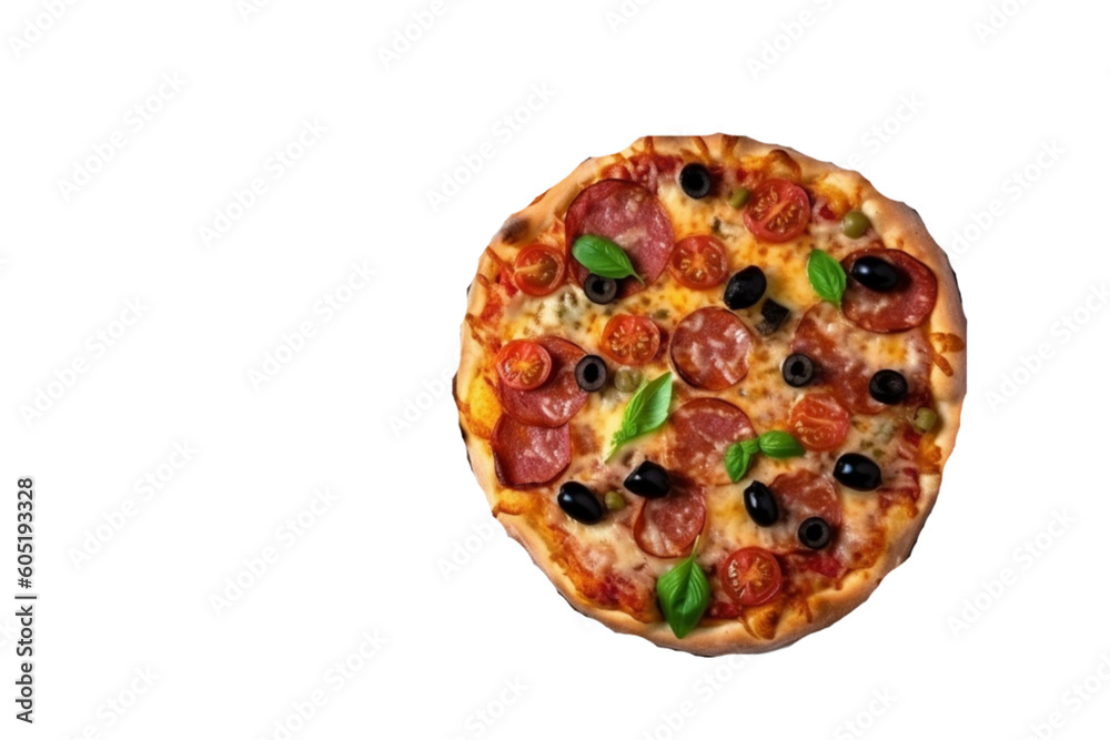 pizza on a white background. png. ai