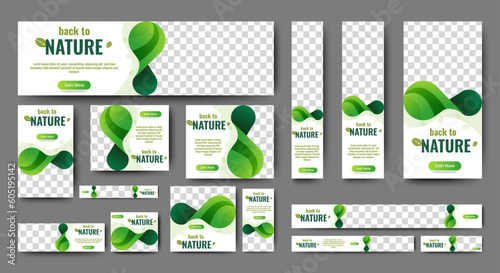 Nature web banner design web template design. Green cover header background for website design, Social Media Cover ads banner, flyer, invitation card
