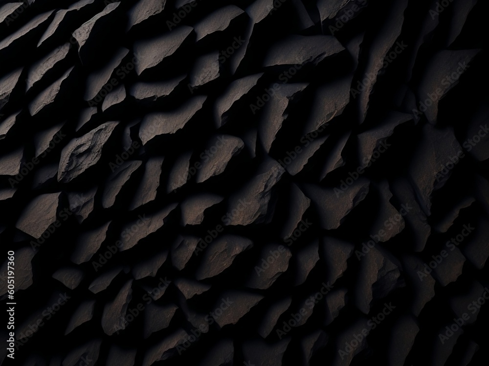 Naklejka premium Brown stone or rock background and texture, Ai Generative