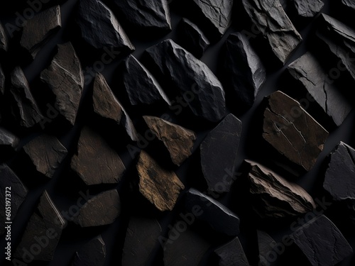 Brown stone or rock background and texture, Ai Generative