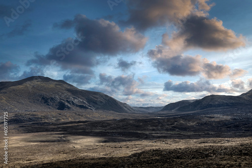 Scottish Highlands. Scotlands. Landscapes and mountains. Clouds. 
