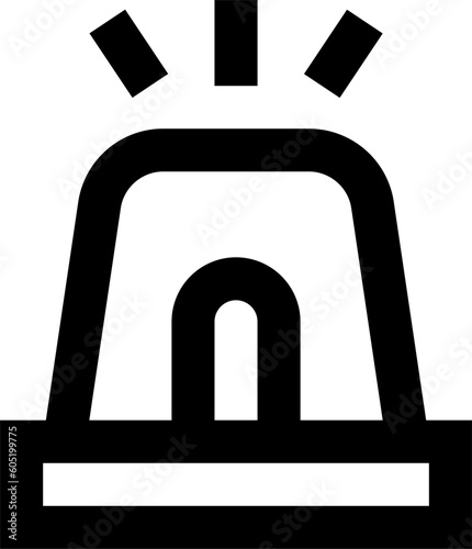 siren icon with black color