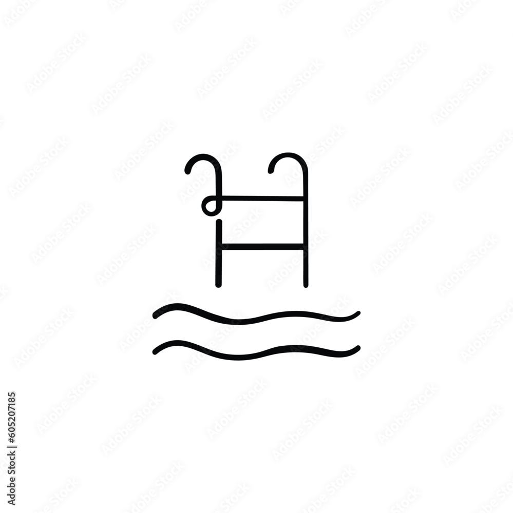 Pool Line Style Icon Design