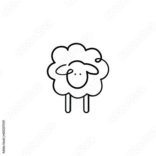 Sheep Line Style Icon Design © pepulousdsg