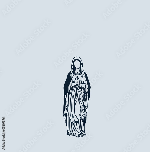 THESE HIGH QUALITY MOTHER MARIA VECTOR FOR USING VARIOUS TYPES OF DESIGN WORKS LIKE T-SHIRT, LOGO, TATTOO AND HOME WALL DESIGN
