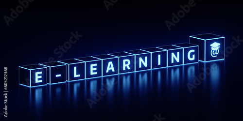 E-learning Education Internet Technology Webinar Online Courses concept