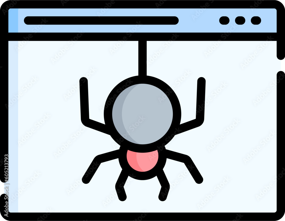 Web Crawler Icon. Web Crawler Vector illustration isolated on ...