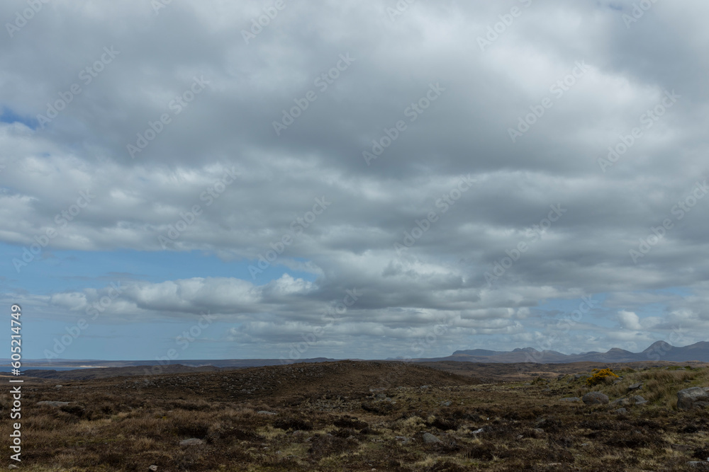 Landscapes Scottish Highlands. Westcoast. Mountains. Clouds.