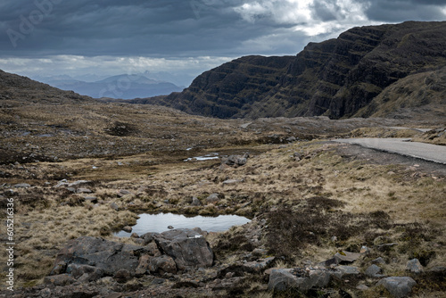 Scotticsh Highlands, a896, Bealach Na Ba, pass, scotland, england, mountains, highlands. Westcoast. Water pool. photo