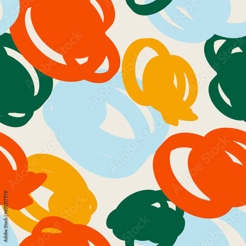 Seamless pattern with colorful abstract elements. Vector illustration