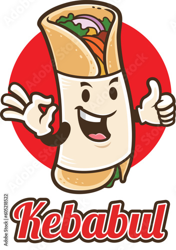 Kebabul Cartoon Logo Mascot