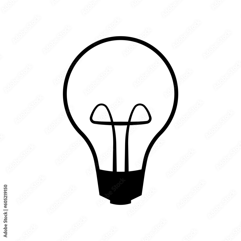 Light bulb icon isolated on white background Light bulb icon isolated on white background