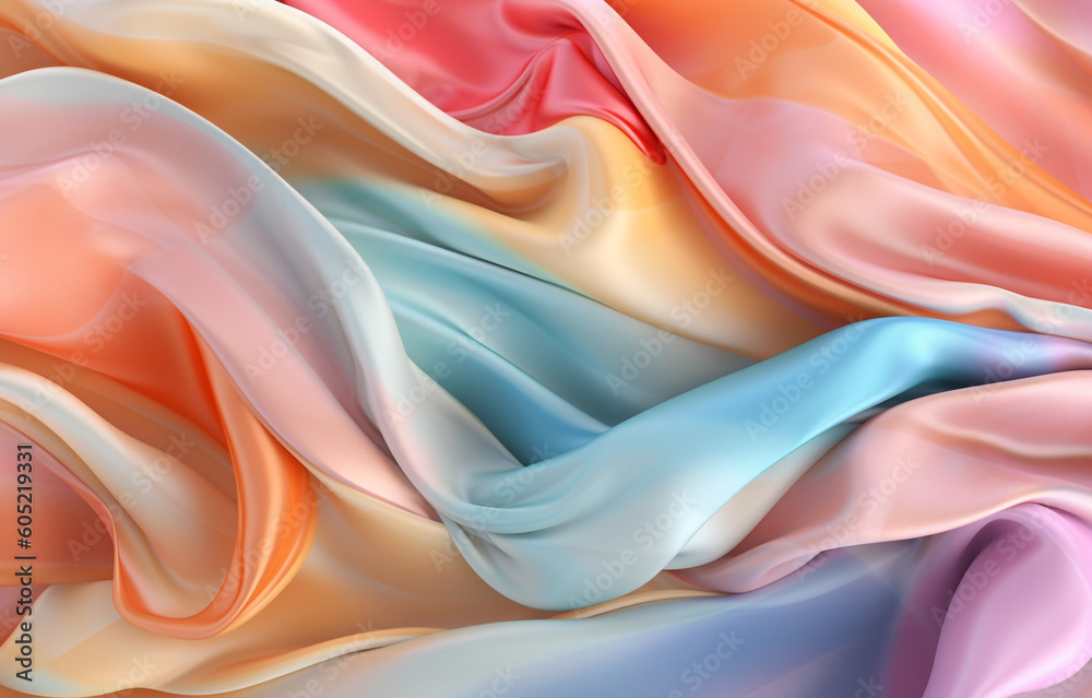 Obraz premium Abstract silk background made with AI generative technology