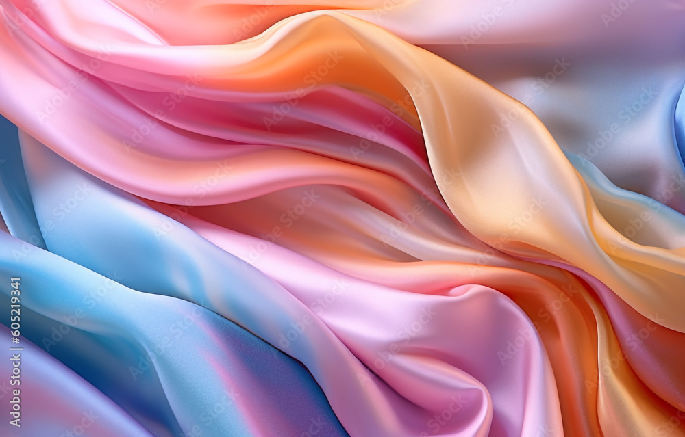 Obraz premium Abstract silk background made with AI generative technology 