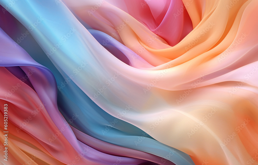 Obraz premium Abstract silk background made with AI generative technology 