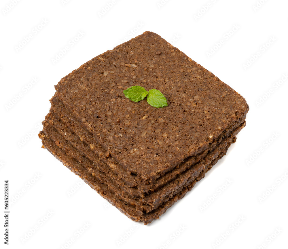 Black Bread Slices Isolated, Brown Organic Cereal Bread Pieces, Sliced Black Loaf Slices, Rye Bread Black Bread Slices Isolated, Brown Organic Cereal Bread Pieces, Sliced Black Loaf Slices, Rye Bread