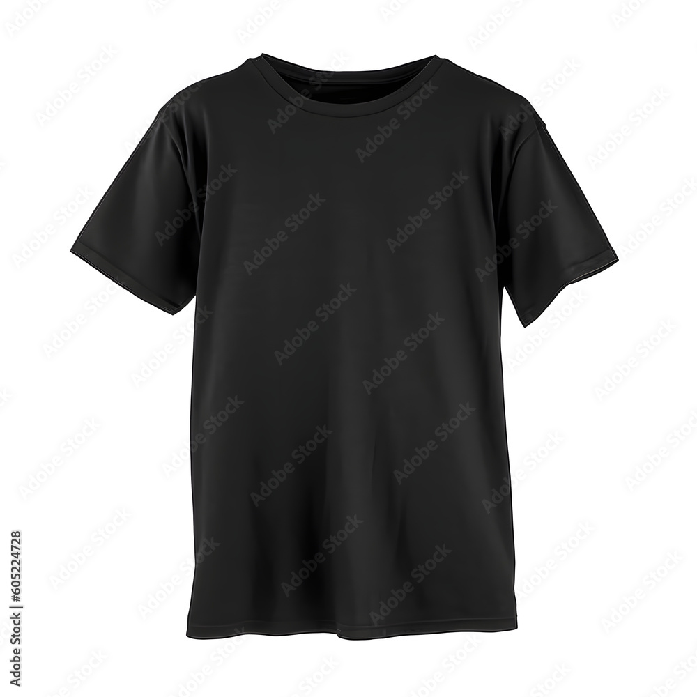 Black blank T-shirt template, natural shape on invisible mannequin, for your design mockup for print, isolated on transparent and white background. Png transparent. Black blank T-shirt template, natural shape on invisible mannequin, for your design mockup for print, isolated on transparent and white background. Png transparent.