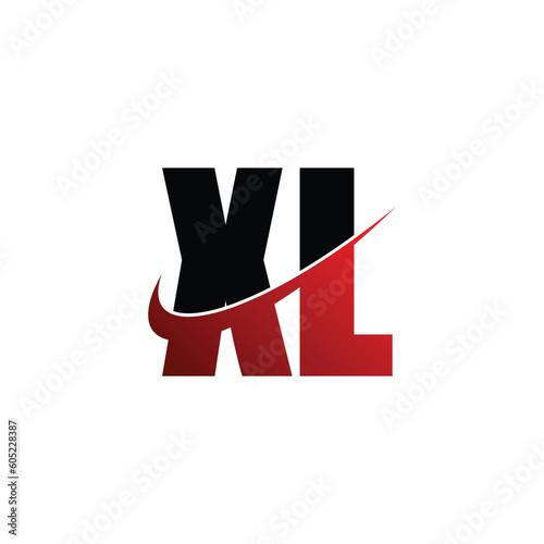 Letter XL simple logo design vector