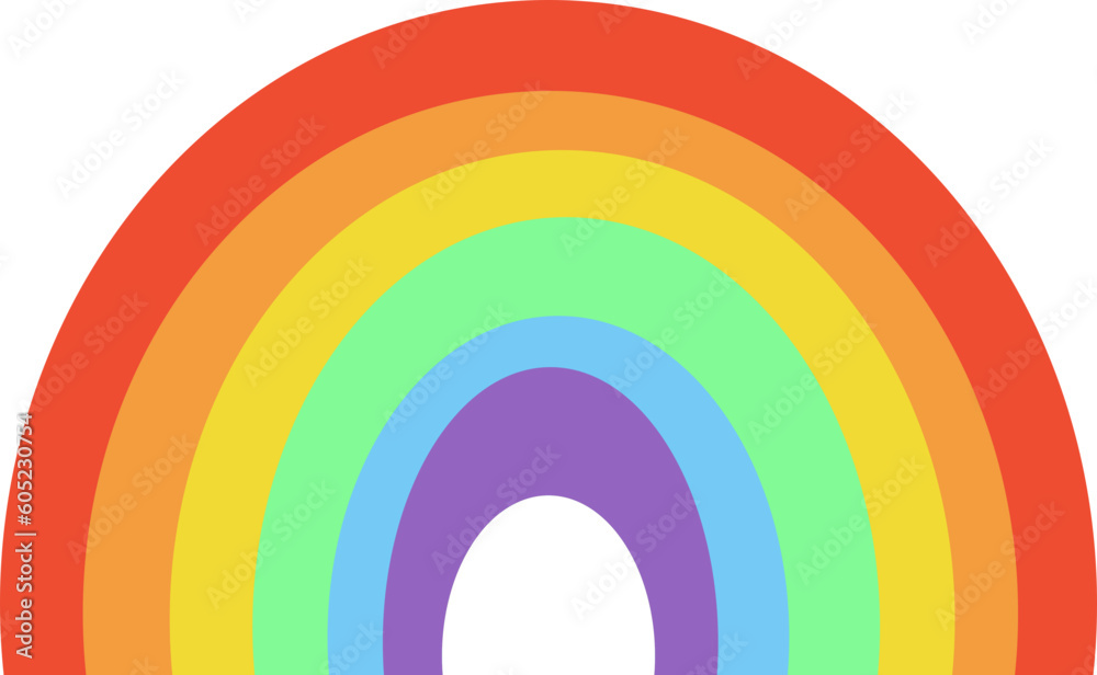 Obraz premium Pride month Rainbow in flat style