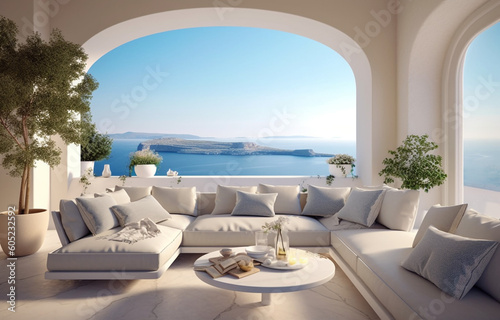 Luxury modern apartment with a terrace and a beautiful sea view © The Picture House