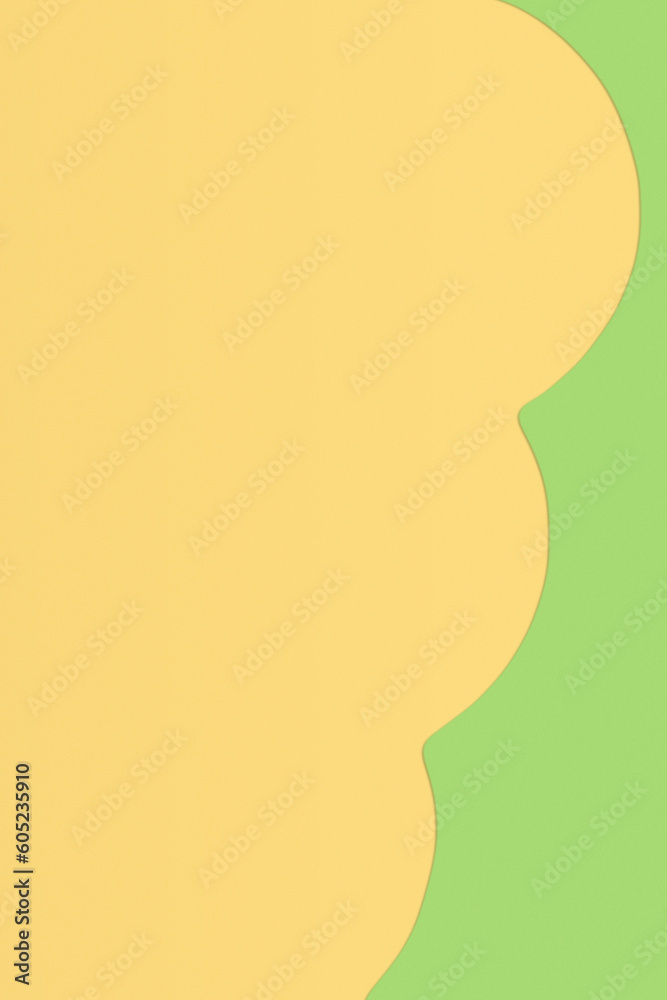 Paper yellow background with shaped green elements. Paper yellow background with shaped green elements.