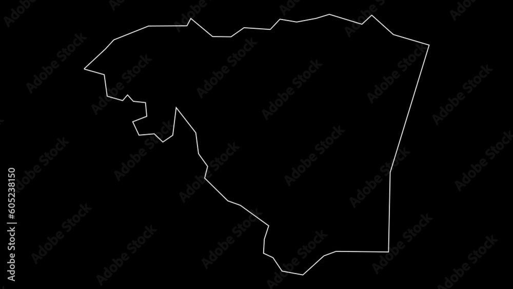 Bethlehem district map of Palestine outline animation Stock 비디오 | Adobe ...