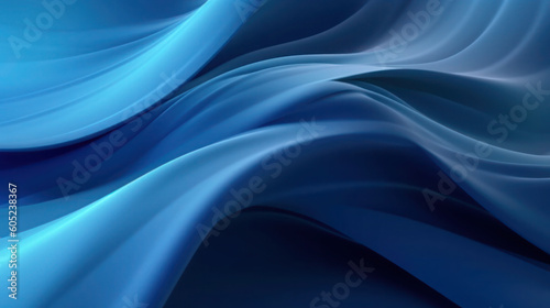 Abstract soft shiny blue wavy line background graphic design. Modern blurred light curved lines banner template