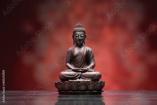 a serene Buddha statue seated on a table