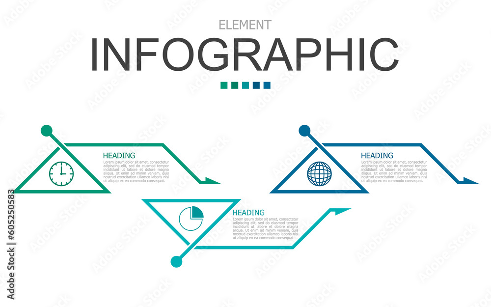 vector infographic triangle and rhombus formed by arrow line elements template block. used for process diagram, presentation, working flow, information layout, banner, chart, and graph. vector infographic triangle and rhombus formed by arrow line elements template block. used for process diagram, presentation, working flow, information layout, banner, chart, and graph.