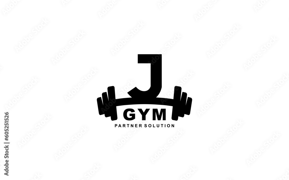 J Letter Gym fitness logo template J Letter Gym fitness logo template