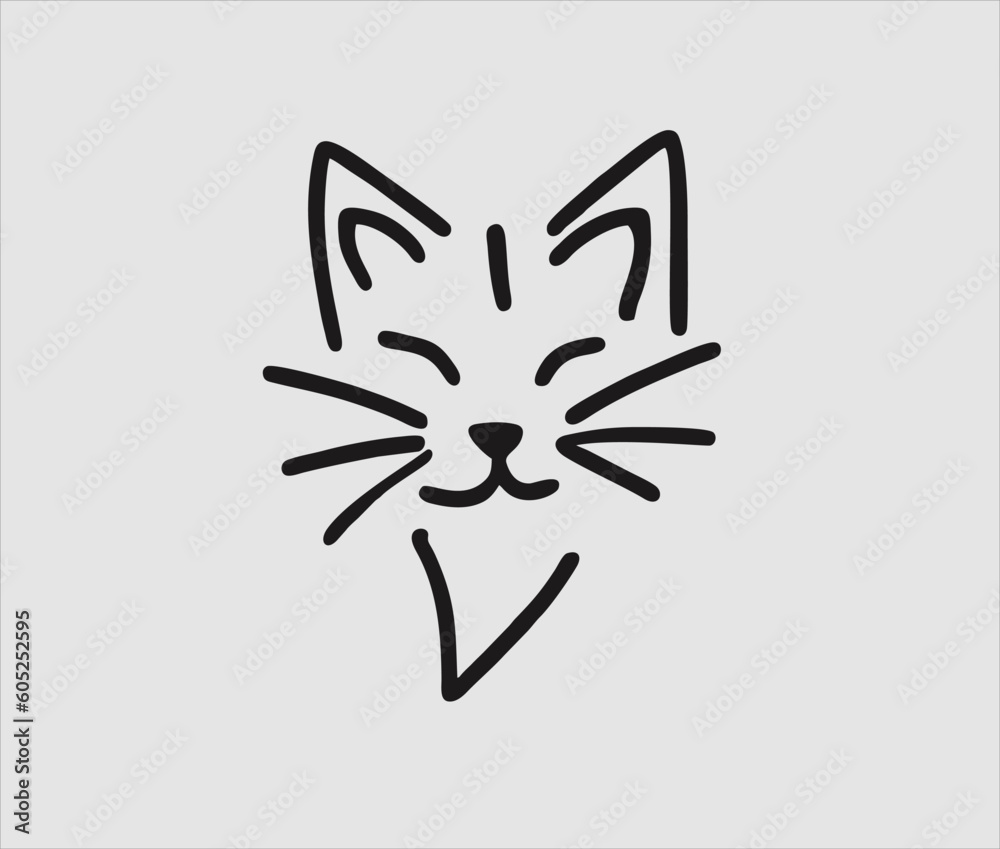 drawing designs by hand using a pencil to form a cat's head drawing designs by hand using a pencil to form a cat's head